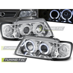 Faruri Angel Eyes crom pentru Audi A3 8L 08.96-08.00