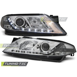 TUNING-TEC faruri (DRL) pentru RENAULT LAGUNA 2 01-03.05 (H7/H1), crom