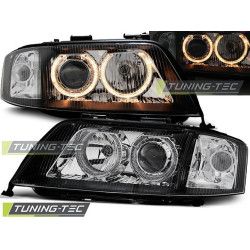 TUNING-TEC faruri (Angel Eyes) pentru AUDI A6 05.97-06.01 (H7), negru