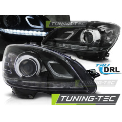TUNING-TEC faruri (True DRL) pentru MERCEDES W204 07-10 (H7), negru