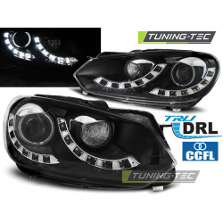 TUNING-TEC faruri (True DRL) pentru DUAL VW GOLF 6 10.08-12 (H7), negru