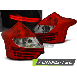 TUNING-TEC stopuri LED pentru FORD FOCUS 3 11-10.14 HATCHBACK, roșu-alb