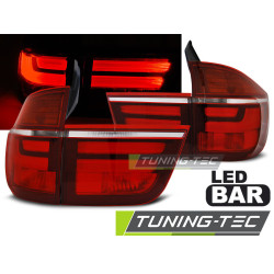 TUNING-TEC stopuri LED pentru BMW X5 E70 03.07-05.10, roșu-alb, V2