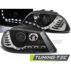 HEADLIGHTS DAYLIGHT BLACK se potrivește SEAT IBIZA 6L 04.02-08