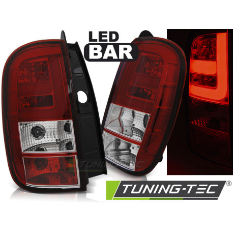 Iluminare auto TUNING-TEC stopuri LED (LED Bar) pentru DACIA DUSTER 04.10, roșu-alb | race-shop.ro
