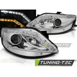 Faruri lumină de zi crom cu led indicator pentru Seat Ibiza 6J 06.08-12