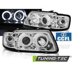 Faruri Angel Eyes CCFL crom pentru Audi A3 8L 08.96-08.00