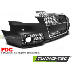 TUNING-TEC bară față (Sport) pentru AUDI A4 04-08 (pentru senzori parcare), crom negru