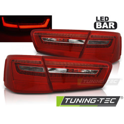 TUNING-TEC stopuri LED pentru AUDI A6 C7 11-10.14, roșu-alb