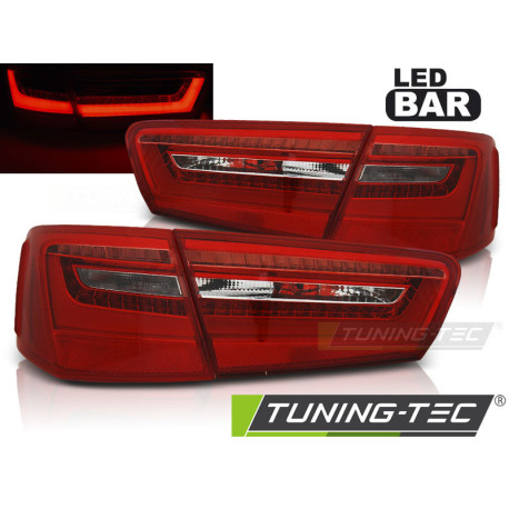 Iluminare auto TUNING-TEC stopuri LED pentru AUDI A6 C7 11-10.14, roșu-alb | race-shop.ro