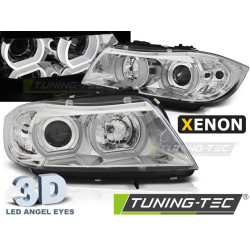XENON FARURI U-LED LUMINA 3D CROM se potrivește BMW E90/E91 03.05-08.08