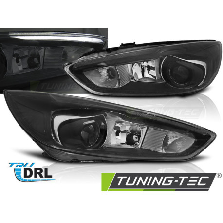 Iluminare auto TUNING-TEC faruri (DRL) pentru FORD FOCUS MK3 14-18 (pentru faruri LED, H7), negru | race-shop.ro