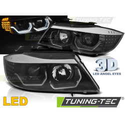 TUNING-TEC faruri (Angel Eyes) pentru 3D BMW E90/E91 05-08, negru