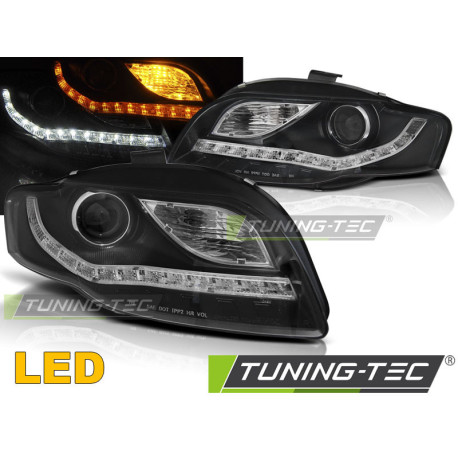 Iluminare auto TUNING-TEC faruri (DRL) pentru AUDI A4 B7 11.04-03.08 (H9), negru, V2 | race-shop.ro