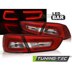 TUNING-TEC stopuri LED (LED Bar) pentru MITSUBISHI LANCER 8 SEDAN 08-11 (LIMOUSINE), roșu-alb