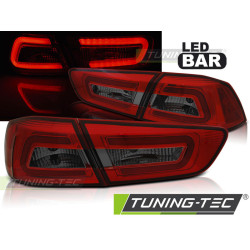 TUNING-TEC stopuri LED (LED Bar) pentru MITSUBISHI LANCER 8 SEDAN 08-11 (LIMOUSINE), roșu-fumuriu