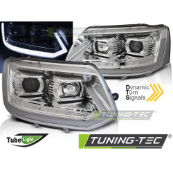 Faruri tube light crom SEQ pentru VW T5 2010-2015