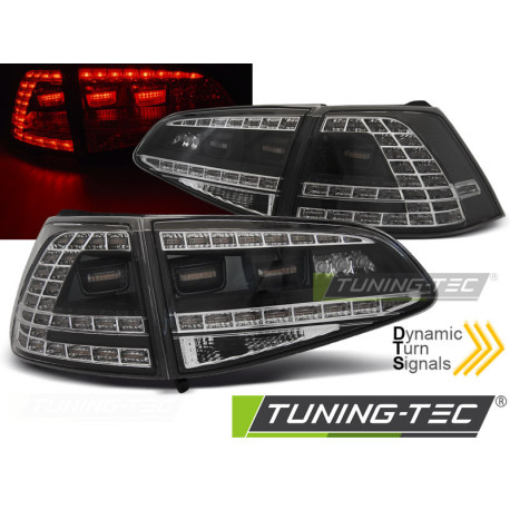 Iluminare auto TUNING-TEC stopuri LED (Sport, SEQ) pentru VW GOLF 7 13-17 (HATCHBACK), negru | race-shop.ro