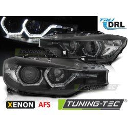 FARURI XENON ANGEL EYES LED DRL NEGRU AFS se potrivește BMW F30/F31 10.11 - 05.15