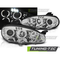 TUNING-TEC faruri (Angel Eyes) pentru MAZDA MX5 01-05 (H1, fără omologare), crom