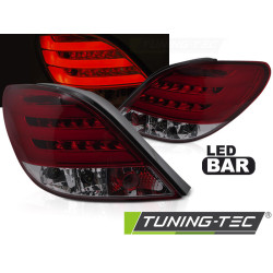 TUNING-TEC stopuri LED (LED Bar) pentru PEUGEOT 207 3D/5D 05.06-06.09 (HATCHBACK), roșu-fumuriu