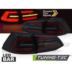 TUNING-TEC stopuri LED (SEQ) pentru W/ VW GOLF 7 13-17 SW (VARIANT), negru-fumuriu, roșu