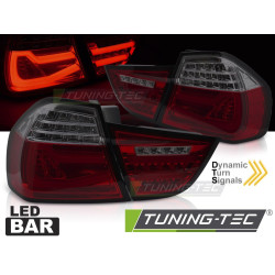 TUNING-TEC stopuri LED (LED Bar, SEQ) pentru BMW E90 09-11, roșu-fumuriu