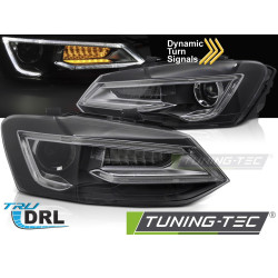FARURI NEGRE LED pentru pentru VW POLO V 9-17