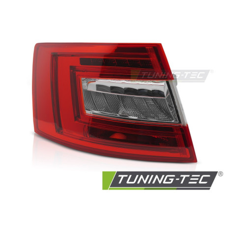 Iluminare auto Lumină de stop LED roșu alb, partea stângă, TYC se potrivește SKODA OCTAVIA III 12-16 LIFTBACK | race-shop.ro