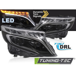 TUNING-TEC faruri LED (Full LED) pentru MERCEDES V-CLASS / VITO W447 14-23 (LED), negru - DUPLICATE