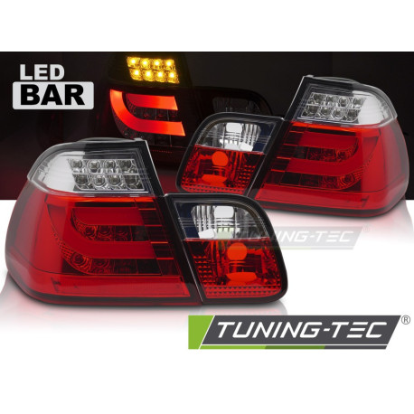 Iluminare auto TUNING-TEC stopuri LED pentru BMW E46 01-05 Sedan, roșu-alb | race-shop.ro