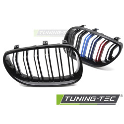 Gril sport pentru BMW E60 / E61 03-10 (Negru Lucios cu Trei Culori și Două Bare)