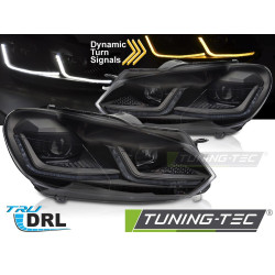 Faruri LED cu lumini de zi secvențiale pentru VW GOLF VI 08-12 (Negru)