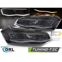 Faruri LED cu lumini de zi secvențiale pentru VW POLO 2G 17-21 (Argintiu)