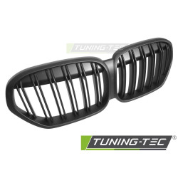 Gril sport pentru BMW X1 F48 LCI 20-22 (Negru Mat, Bară Dublă)