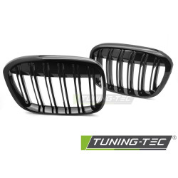 Gril sport pentru BMW X1 F48 15-20 (Negru Lucios cu Două Bare)