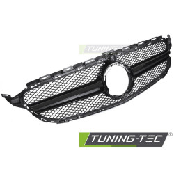 Grilă cu ORIFICIU PENTRU CAMERA pentru MERCEDES W205 18-21 / S205 18-21 / C205 18-23 / A205 18-23 (Negru Lucios)