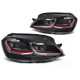 Iluminare auto TUNING-TEC faruri LED (DRL, SEQ) pentru VW GOLF VII 13-17 (H7), roșu | race-shop.ro