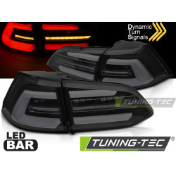 TUNING-TEC stopuri LED (SEQ) pentru VW GOLF 7 13-17 SW (VARIANT), negru-fumuriu