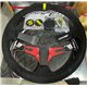 Volane sport 3 spoke steering wheel RACES Solido, 350mm, suede, 70mm offset, black/yellow | race-shop.ro