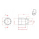 New Lambda (o2) Probe spacer adapter (emulator) straight, galvanised steel, 2 mm bore | race-shop.ro
