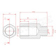 New Lambda (o2) Probe spacer adapter (emulator) straight, galvanised steel, 2 mm bore | race-shop.ro