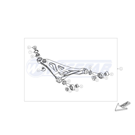 Brațe și pivoti WISEFAB Rear Suspension Arm 3 Right | race-shop.ro