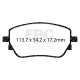 Frâne EBC Plăcuțe frână spate EBC Redstuff Ceramic DP32391C | race-shop.ro
