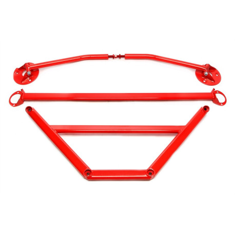 Bară rigidizare TA-TECHNIX set 3 bare de rigidizare pentru BMW 3er E30, oțel, roșu | race-shop.ro