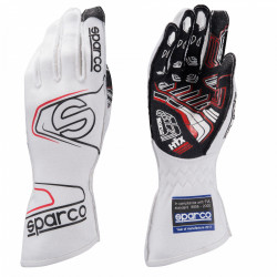 Mănuși de curse cu omologare FIA Sparco ARROW EVO RG-7 (cusături exterioare), alb