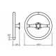 Volane sport Volan sport cu 2 spițe OMP Rally, 350mm, piele, adâncime 95mm, negru/galben | race-shop.ro