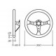 Volane sport Volan sport cu 3 spițe OMP Corsica, 350mm, piele, adâncime 95mm, negru/galben | race-shop.ro