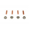 Copper studs and nuts - set