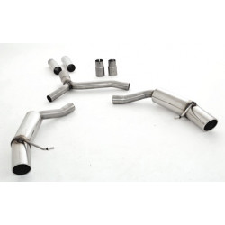 76mm Tobă de eșapament sport- Duplex (oțel) - Cu certificat ECE (971037AD-X3-X)